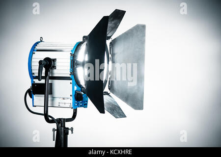 Professional movie film tungsten fresnel light Stock Photo