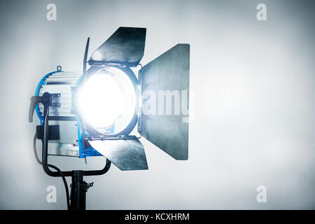 Professional movie film tungsten fresnel light Stock Photo