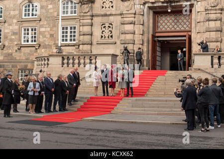 Royals at opening parliament in Copenhagen Stock Photo