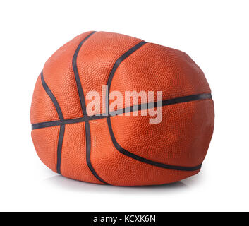 deflated basketball ball Stock Photo