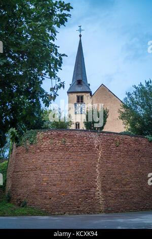 Church of  the Assumption of St. Mary, St. Maria Himmelfahrt, Neumagen- Dhron, Mosel, Rheinland-Pfalz, Germany Stock Photo