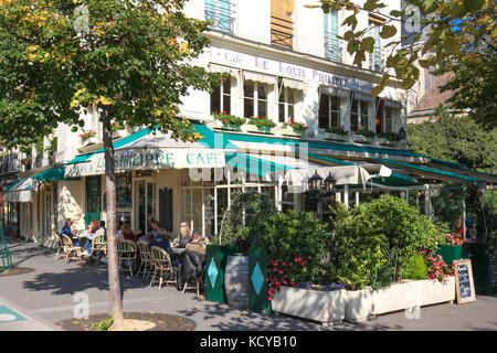 The traditional French cafe Louis Philippe, Paris, France. Stock Photo