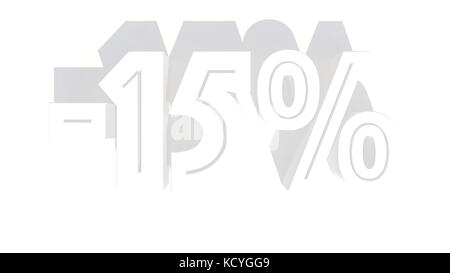 3d percentage discount sign isolated on white Stock Photo - Alamy