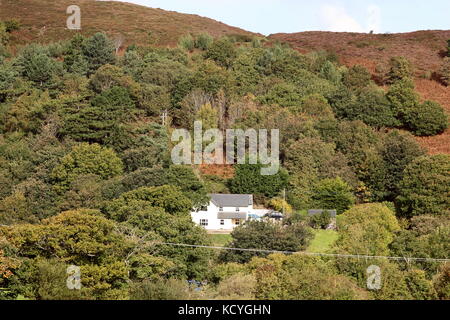 Sychnant pass in Conwy borough Wales, Links Conwy to Penmaenmawr, mush of the pass is in Snowdonia national park Stock Photo