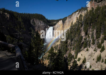 Old Faithful Geyser, Yellowstone National Park, Wyoming, USA Stock Photo