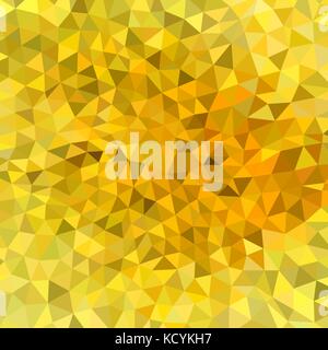 abstract vector geometric triangle background - golden yellow Stock Vector