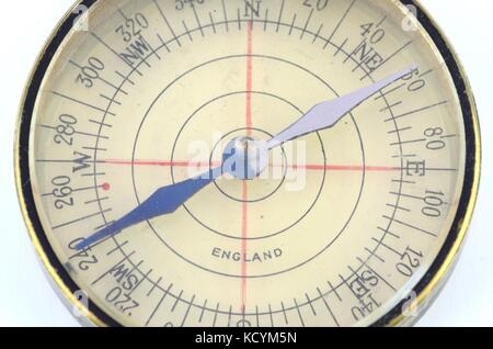 Close up of WW1 British Army field compass Stock Photo