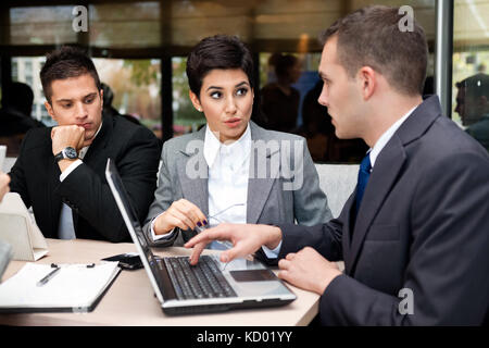 Business people having discussion on meeting Stock Photo