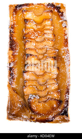 Apple tart made in puff pastry with an apricot glaze Stock Photo