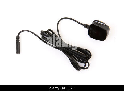 3 amp power lead on a white background Stock Photo