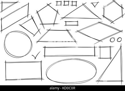 Illustration Hand Drawn Sketch Dimension of Disher Scoop Sizes or