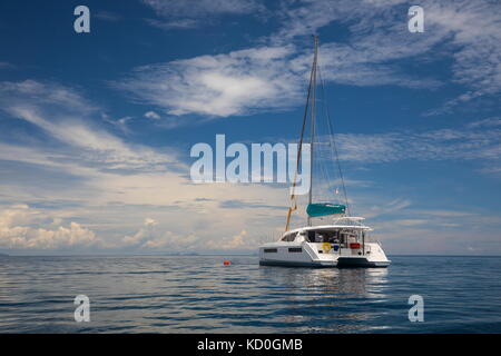 Yacht sailing on sea, Ban Koh Lanta, Krabi, Thailand, Asia