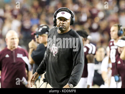 October 6, 2017: Texas A&M Aggies head coach Kevin Sumlin during the NCAA football game between the Alabama Crimson Tide and the Texas A&M Aggies at Kyle Field in College Station, TX; John Glaser/CSM. Stock Photo