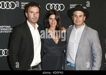 East Hampton, New York. 6th Oct, 2017. Emmett Malloy, Robbie Brenner and Brendan Malloy attend 'The Tribes of Palos Verdes' screening during the 25th Hamptons International Film Festival on October 6, 2017 in East Hampton, New York. | usage worldwide Credit: dpa/Alamy Live News Stock Photo