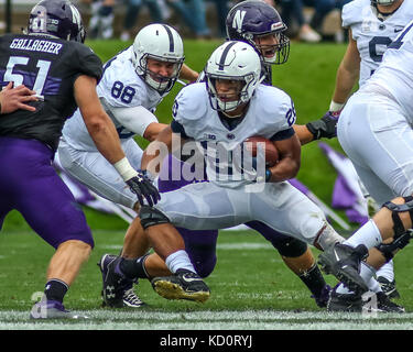 Saturday October 7th - Penn State Nittany Lions running back Saquon Barkley  (26) runs for rare open space during NCAA football game action between the Penn  State Nittany Lions and the Northwestern