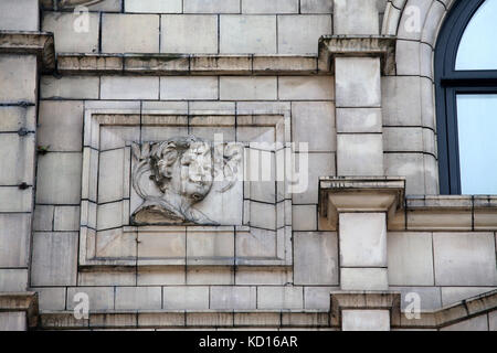 Manchester and Salford Street Childrens Mission building detail Stock Photo