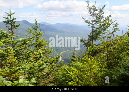 Franconia Notch State Park from ski glades on the side of Cannon ...