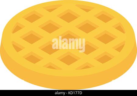 Wafer icon, isometric 3d style Stock Vector
