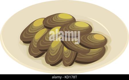 Mussels icon, isometric 3d style Stock Vector