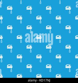 Mixer pattern seamless blue Stock Vector