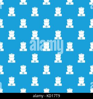 Steamer pattern seamless blue Stock Vector