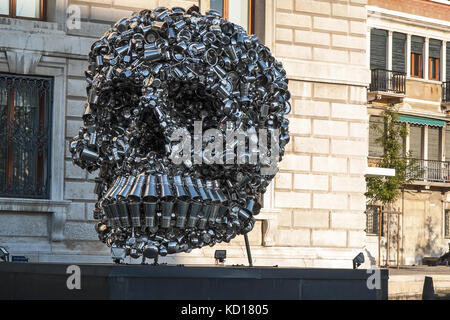 Very Hungry God - sculpture by Subodh Gupta. Palazzo Grassi, Venice Biennali 2007, Venice ,Italy Stock Photo