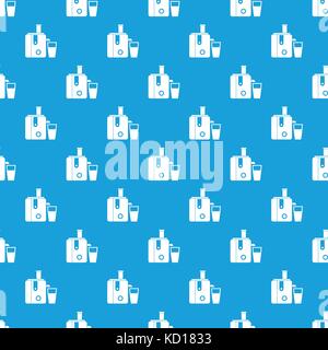 Juicer pattern seamless blue Stock Vector