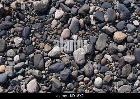 Pebbles from Gray Lake area in Torres del Paine, Chile Stock Photo