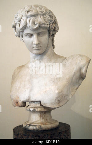 Antinous (111-130 AD). Greek youth and a favourite, or lover, of the Roman emperor Hadrian. Statue. Altemps Palace. National Roman Museum. Rome. Italy. Stock Photo