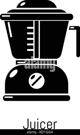 Simple black and white citrus juicer icon illustration in line art ...