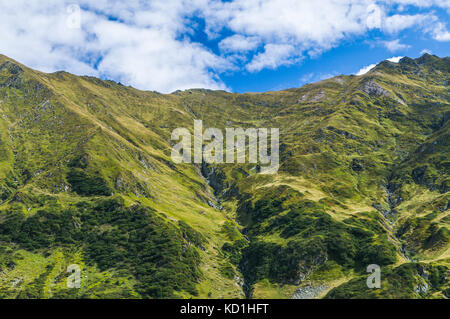 Transfagarasan road crossing the southern section of the Carpathian Mountains of Romania Stock Photo