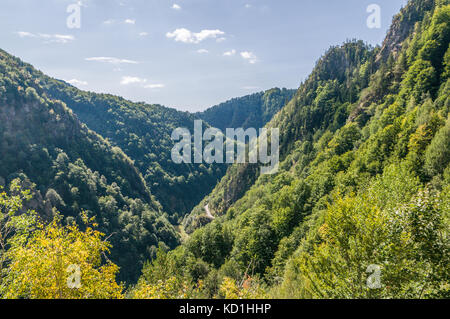 Transfagarasan road crossing the southern section of the Carpathian Mountains of Romania Stock Photo