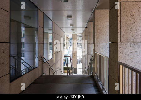 City of London Pedway Scheme, elevated walkways and pavements, Lower Thames Street, London, UK Stock Photo