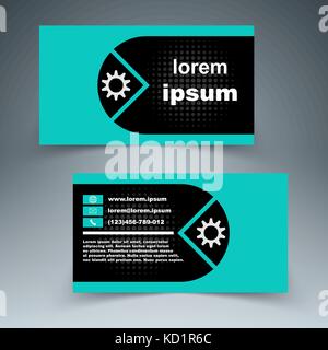 Business card - paper infographic.  Stock Vector