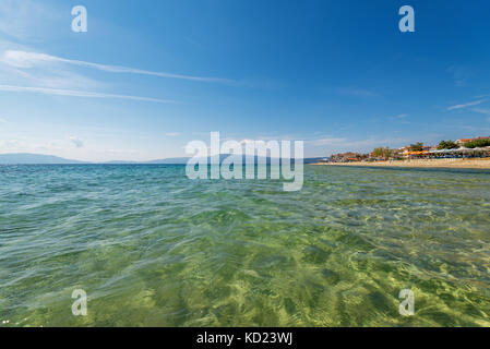 Paralia Fourkas beach, Halkidiki, Greece in Summer Stock Photo