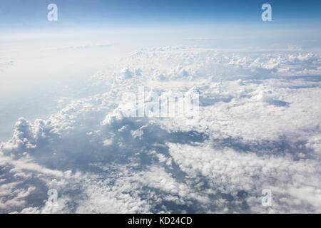 Many clouds as seen from above from an airplane Stock Photo