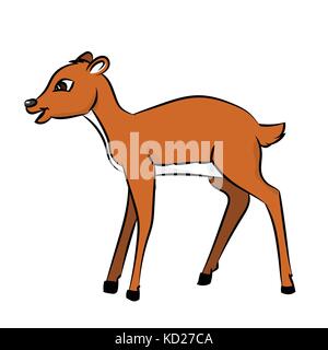 Cartoon Deer rat isolated on white background - Vector Illustration Stock Vector