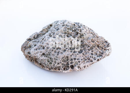 big granite rock stone, isolated on white background Stock Photo