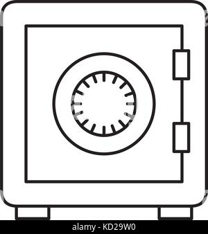 safe box isolated icon vector illustration design Stock Vector