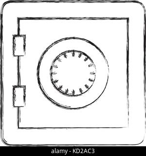 safe box isolated icon vector illustration design Stock Vector
