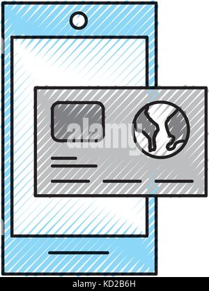 Smartphone With Credit Card Banking Online App Stock Vector Art