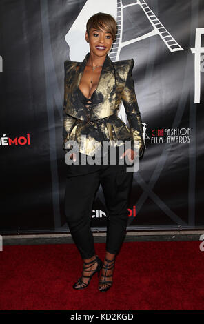 Hollywood, USA. 8th Oct, 2017. 08 October 2017 - Hollywood, California - Erica Peeples. 4th Annual CineFashion Film Awards. Photo Credit: F. Sadou/AdMedia Credit: F. Sadou/AdMedia/ZUMA Wire/Alamy Live News Stock Photo