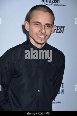 Los Angeles, USA. 09th Oct, 2017. Moises Arias 040 arriving at the Jean Claude Van Johnson, An Amazon Movie Premiere at the Egyptian Theatre in Los Angeles. October 9, 2017. Credit: Tsuni/USA/Alamy Live News Stock Photo