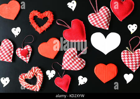 heart shape on black background Stock Photo