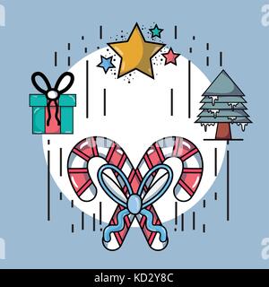 set merry chrstmas decoration design Stock Vector