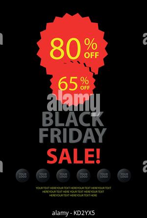 Black Friday Sale Promotion Poster or banner with balloons. Special offer  50% off sale in black and golden color style. Promotion and shopping  templat Stock Vector Image & Art - Alamy