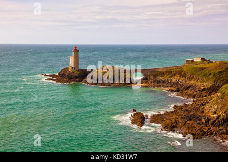 Lighthouse Phare du Petit Minou near Plouzané, Finistère, Brittany, France Stock Photo