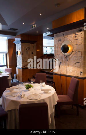 The famous cook Pierre Gagnaire in his restaurant in Paris Stock Photo