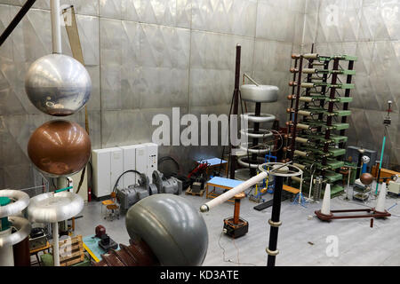 Room for electrical experiments under high voltage Stock Photo