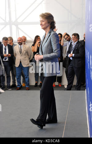 Photocall for 'Hanna' during the 74th Venice Film Festival in Venice, Italy.  Featuring: Charlotte Rampling Where: Venice, Veneto, Italy When: 08 Sep 2017 Credit: IPA/WENN.com  **Only available for publication in UK, USA, Germany, Austria, Switzerland** Stock Photo